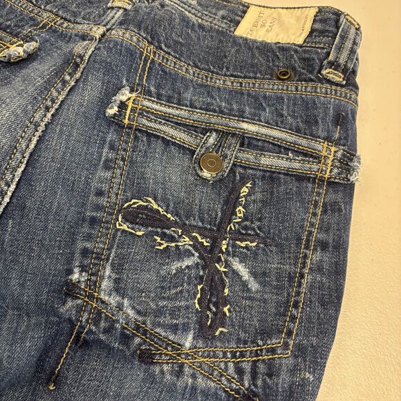 Taverniti SO Lenny Men's Boot Cut Jeans Med Wash Size 34 Lined Waistband & Cuffs - Picture 5 of 16